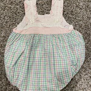 Pastel Plaid Baby Romper